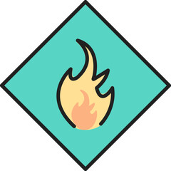 Danger of Flame Vector Icon