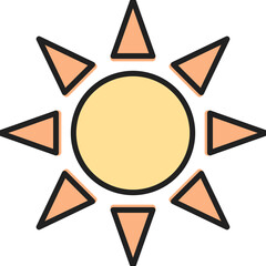 UV Radiation Vector Icon