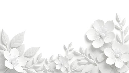Fototapeta premium Simple and beautiful white flower art