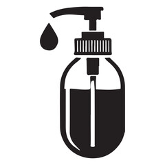 Hand Soap Dropping From Dispenser Vector for Hygiene Awareness Campaign