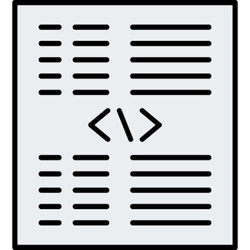 Piece of Code Vector Icon