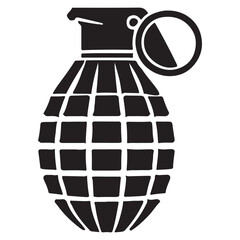 Explosive Hand Grenade Vector Illustration for Military and Tactical Designs