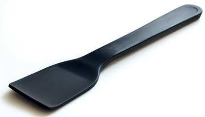 Fototapeta premium Black Silicone Spatula for Cooking and Baking on White Background