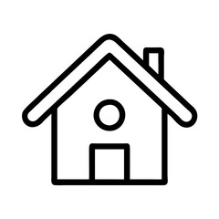 Simple House Icon Outline Drawing Home Sweet Home Residential Building