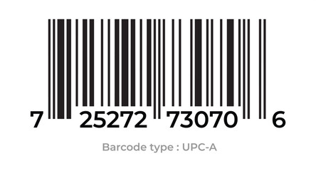 Barcode on white background. Vector illustration
