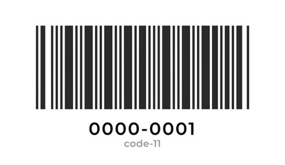 Barcode on white background. Vector illustration