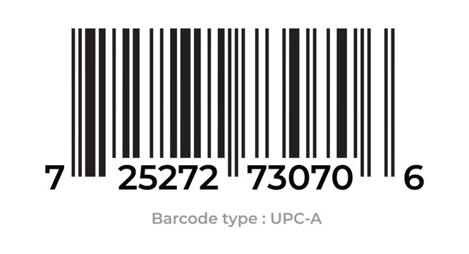 Barcode on white background. Vector illustration