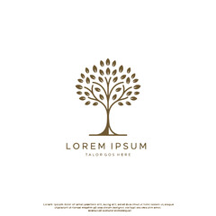 Obraz premium Elegant Tree Logo Design Representing Growth and Sustainability Ideas