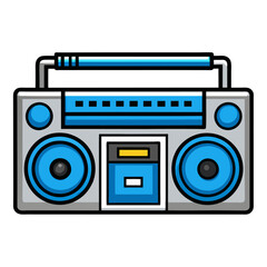 Retro Boombox Stereo Cassette Player of the 80s and 90s