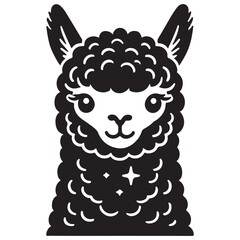 Adorable Alpaca Head Vector Illustration A Cute Farm Animal Design