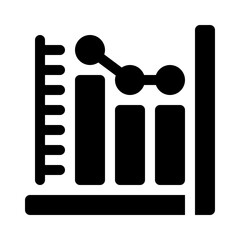Bar graph glyph icon