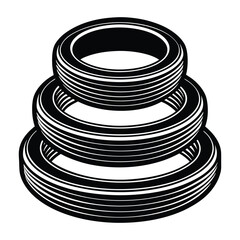 A render of a stack of rings vector illustration