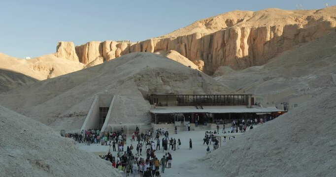 Panorama of the Valley of the Kings in Luxor, Egypt