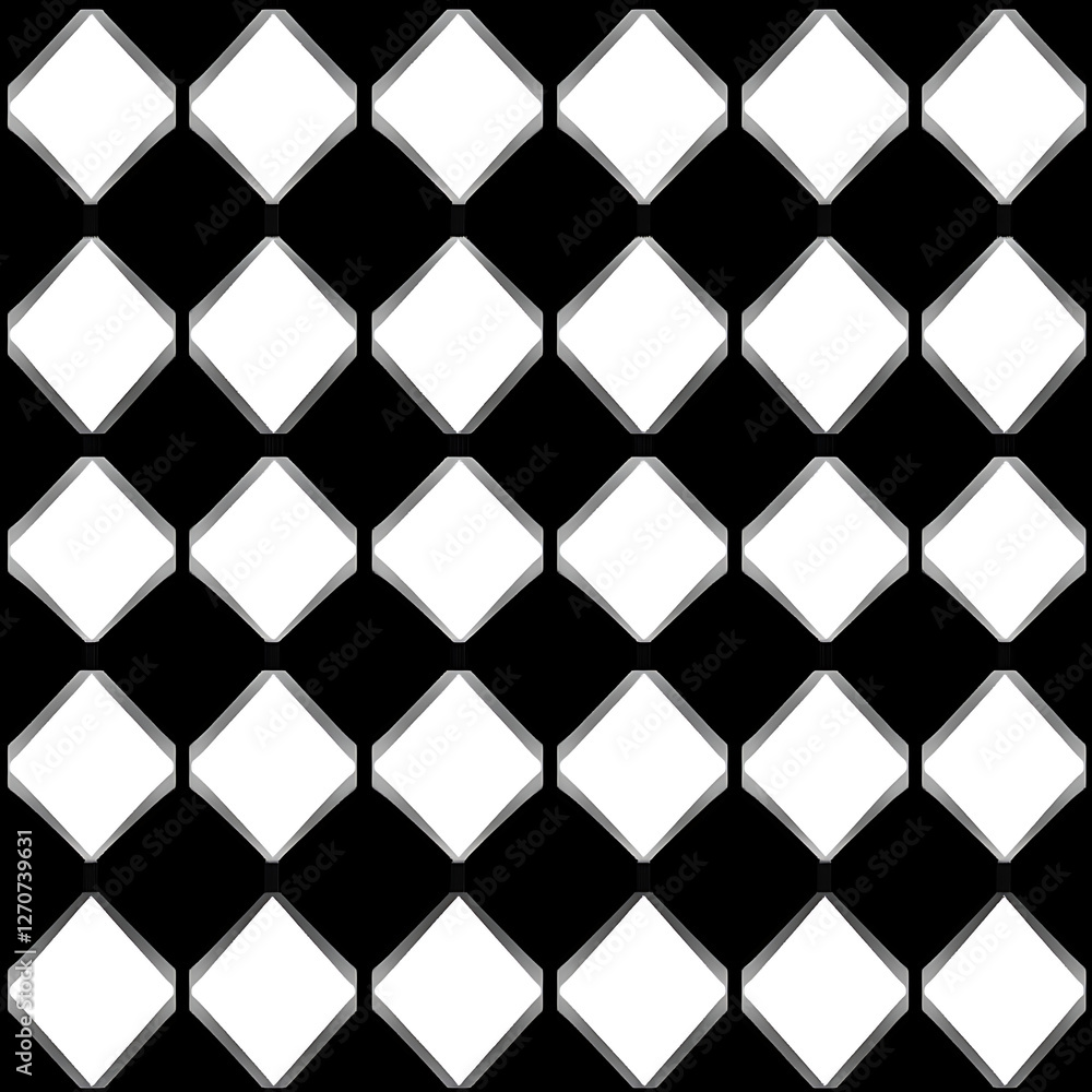 Poster interlocking diamond grid pattern creates abstract visual illusion geometric design seamless style