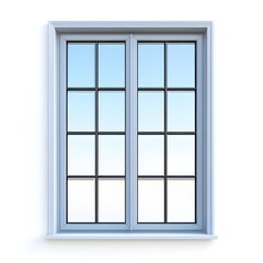 Obraz premium Elegant Double Glazed Window with Minimalist Frame in Bright Interior