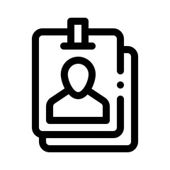 Employee ID Badge line icon