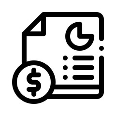 Financial report line icon