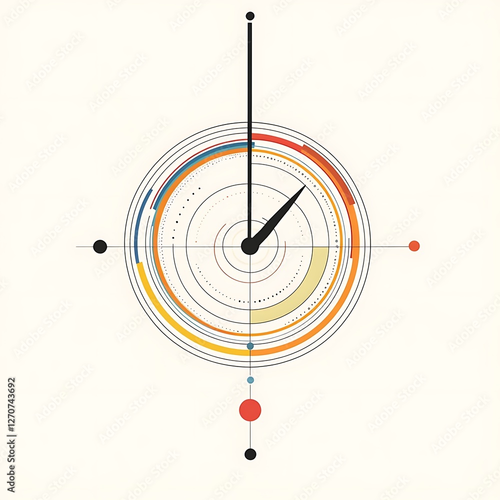 Aufkleber abstract clock face design for graphic resources