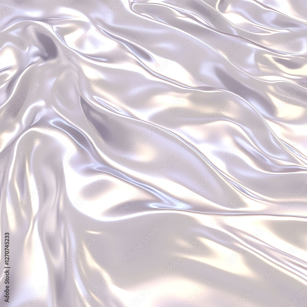 Poster iridescent silk fabric surface folds and waves abstract luxurious texture rich subtle gradient