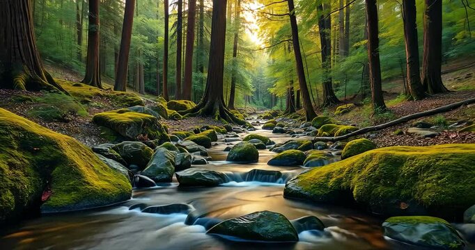 stream in the forest