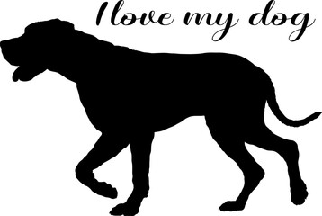 dog silhouette, dog, dog breeds, logo, vector, silhouette, i love my dog, animal, illustration, icon, sign, design, black, symbol, pet, love
