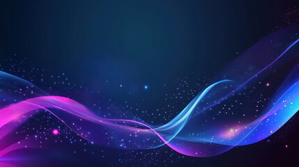 Abstract Blue and Pink Wave Background