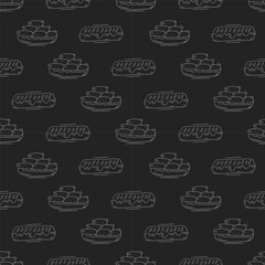bread pattern. bakery seamless pattern. doodle bread seamless pattern. doodle bakery background