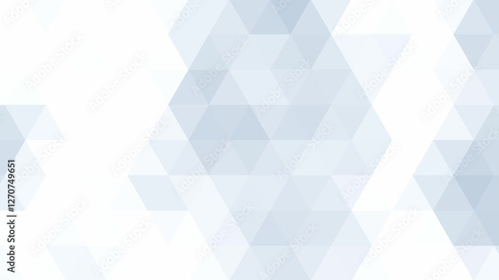Poster blue white triangle mosaic gradient abstract geometric corporate background, seamless looping animat