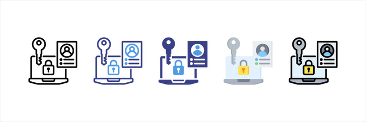 Authentication Multistyle Icon Set