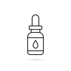 thin line bottle of essence or serum icon