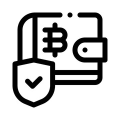 Wallet security line icon