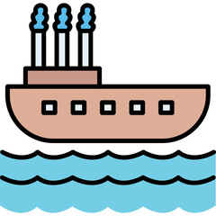 Obraz premium Steamboat Icon