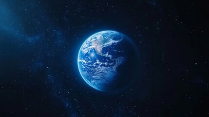 Fototapeta premium Stunning view of Earth from space, showcasing vibrant blue oceans and swirling clouds in the cosmos