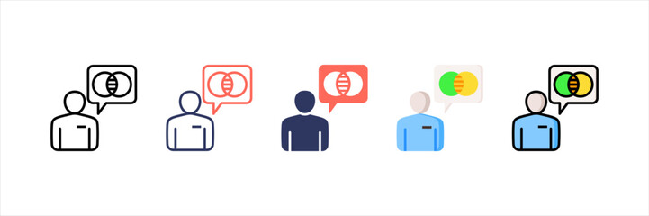 Transparency Multistyle Icon Set