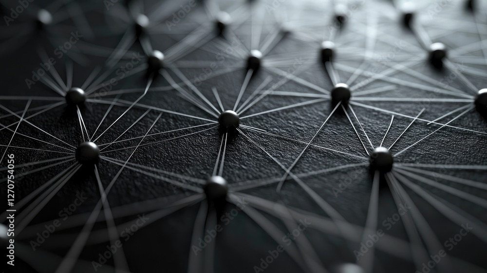Poster abstract network connection, intertwined nodes and threads