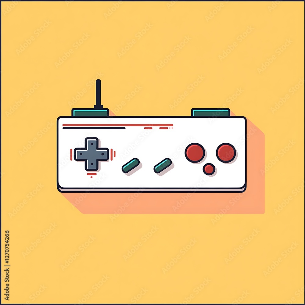 Poster retro game controller illustration (1)