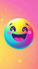 Vibrant minimalist digital art playful modern design