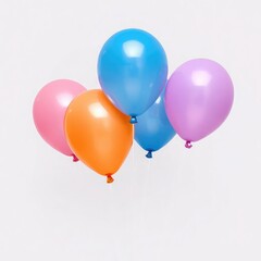 Obraz premium colorful balloons on transparent background, colorful balloons isolated on white, balloons