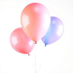 colorful balloons  on transparent background, colorful balloons isolated on white,  balloons