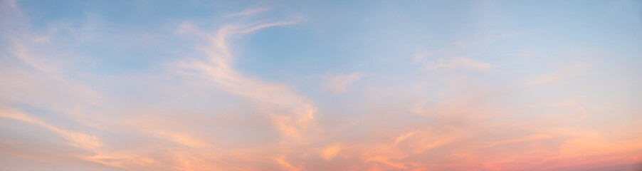 romantic sunset with soft pastel clouds