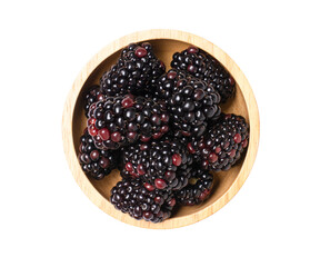 blackberries in a bowl isolated