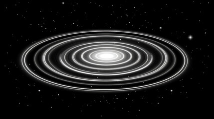 Luminous Planetary Rings System Cosmic Radiance Galactic Formation Ethereal Universe Scenery