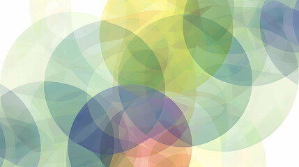 Abstract overlapping circles in soft colors creating a layered, translucent effect.