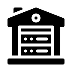Data warehouse glyph icon