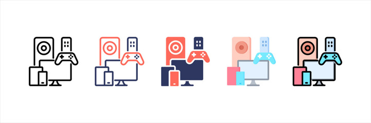 Electronics Multistyle Icon Set