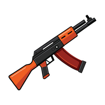 akm gun vector image