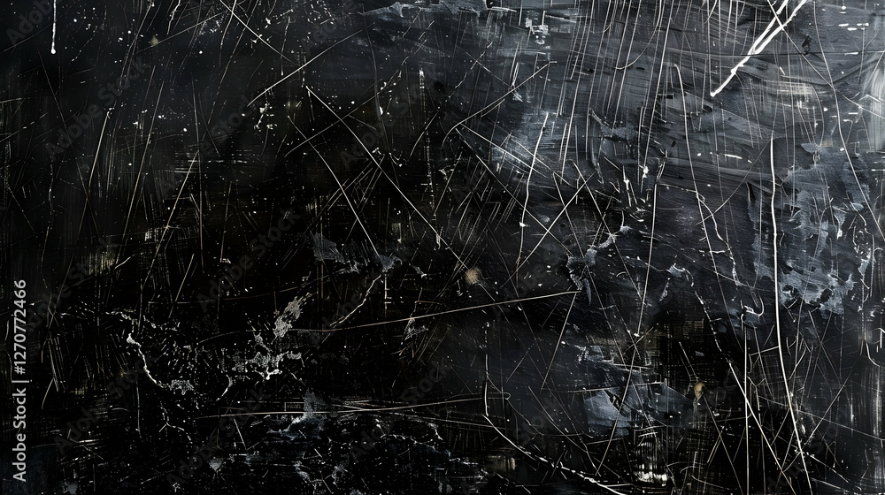Poster dark textured background with scratches and marks, suitable for abstract design and digital art