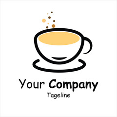 Coffee Cup Logo Design from Calm Hot Coffee