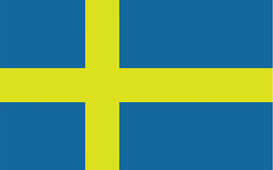 Fototapeta premium Sweden national flag with Actual Measurement