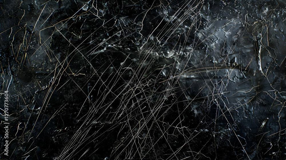 Poster abstract dark marble texture with intricate lines and patterns, suitable for backgrounds or designs